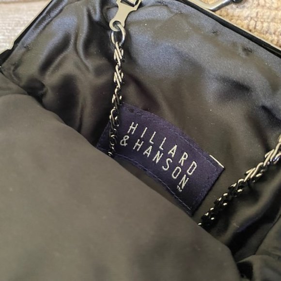 Vintage * HANSON & HILLARD * Black & Blue BEADED Evening PURSE (shoulder chain) - Picture 6 of 6